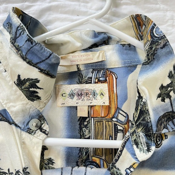 VINTAGE Campia Moda Hawaiian Shirt XL VACATION SURF Short Sleeve Button Up - Picture 2 of 3